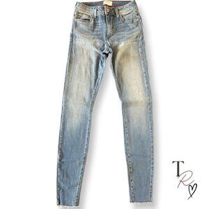 Fran Denim Emma High Rise Skinny Raw Hem Jean  Size 27 Long
